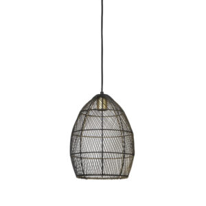 Suspension noire en fil au style industriel Light & Living Meya