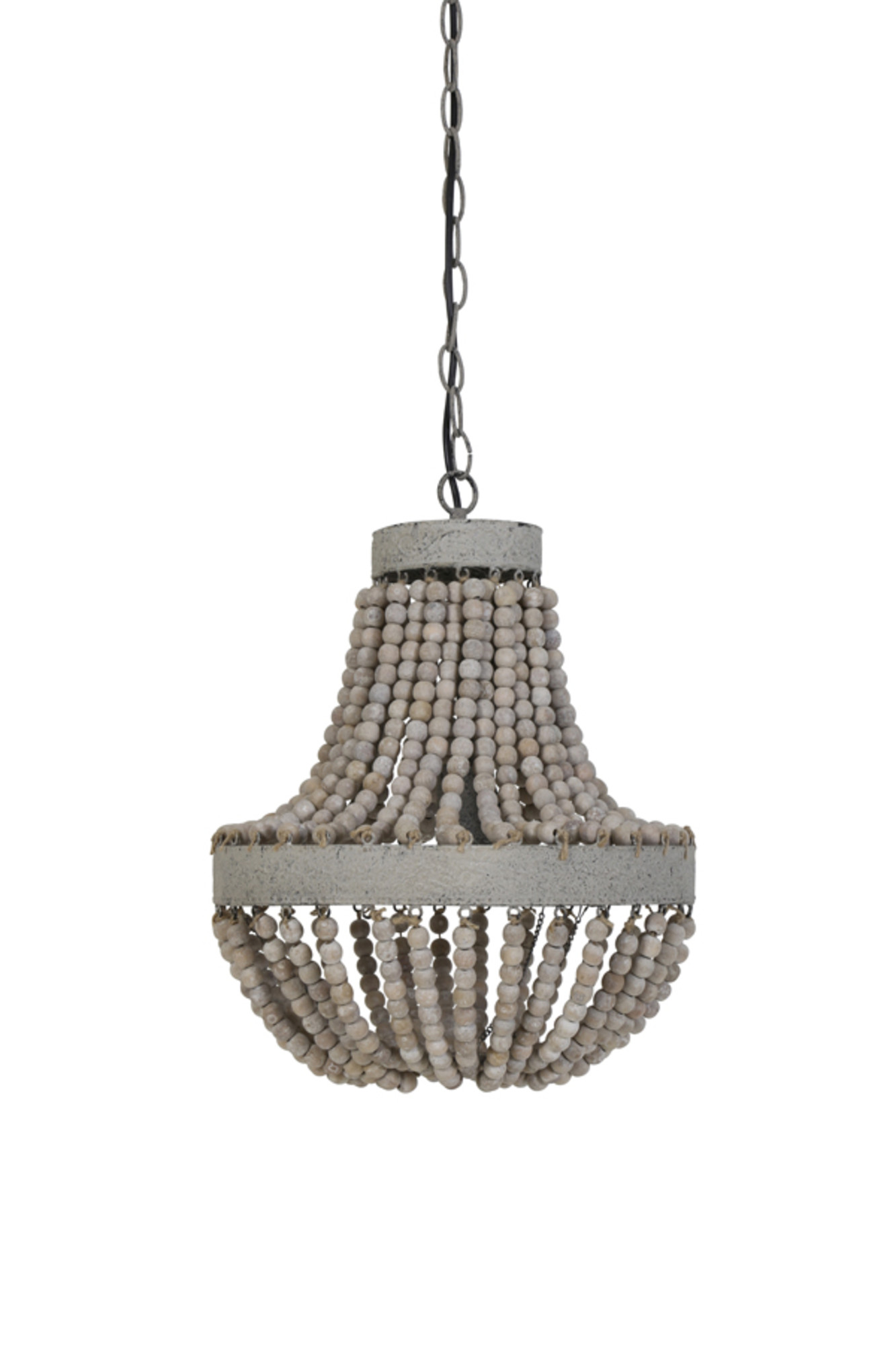 Suspension en perles de bois naturelles Light & Living Luna – Image 2
