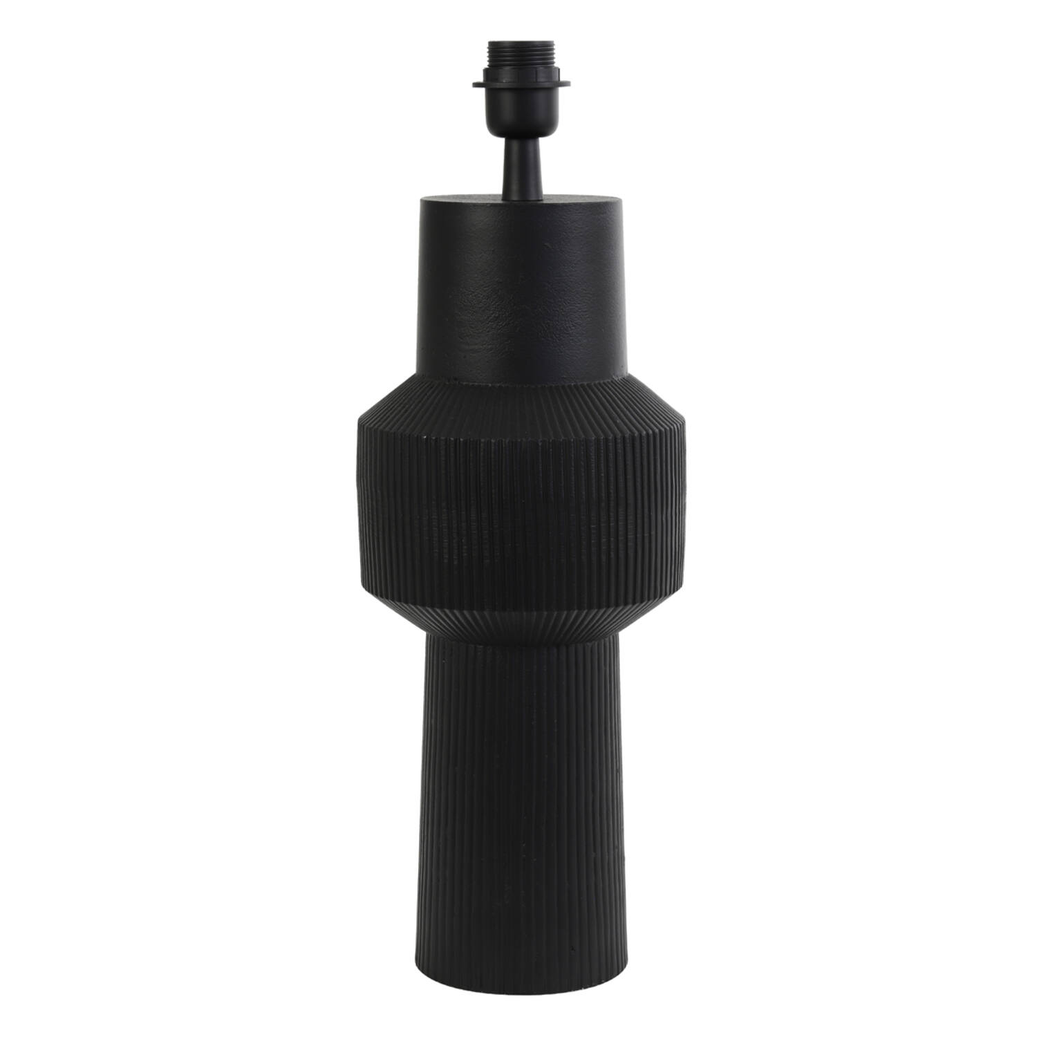 Socle de lampe noir en forme cylindrique Light & Living