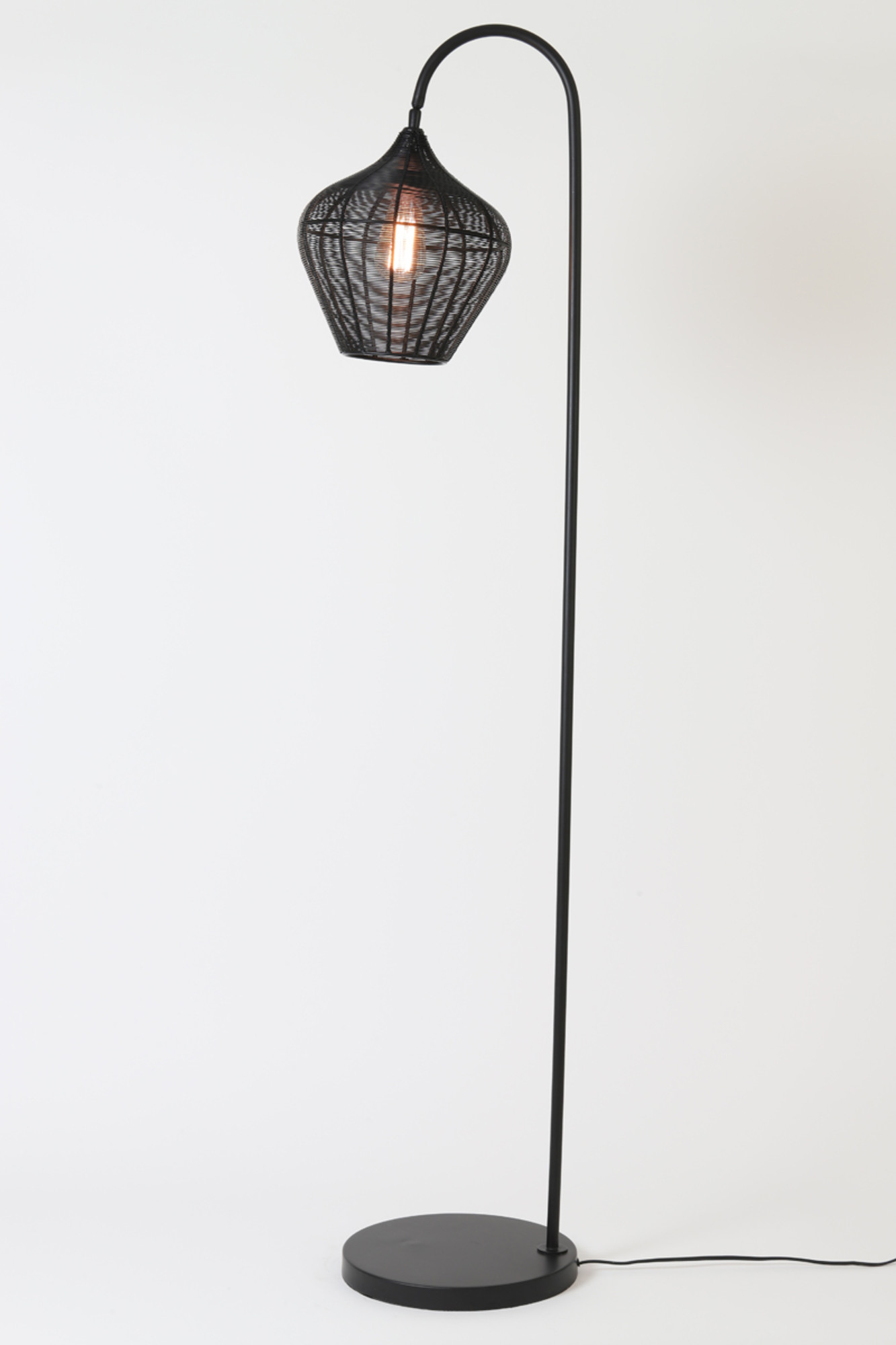 Lampadaire tressé noir Light & Living Alvaro – Image 3