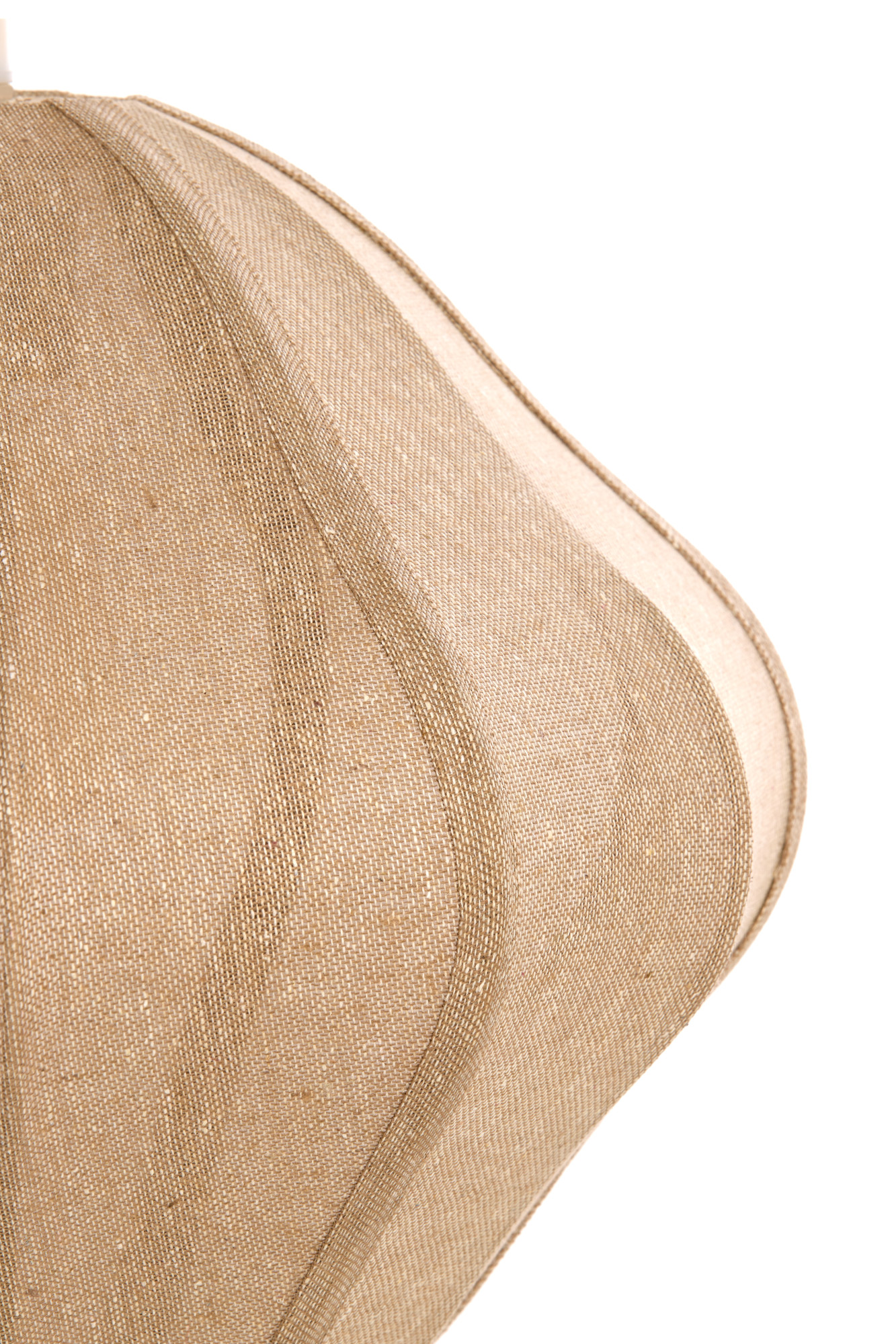 Suspension ovale en tissu beige Light & Living Sukau – Image 3