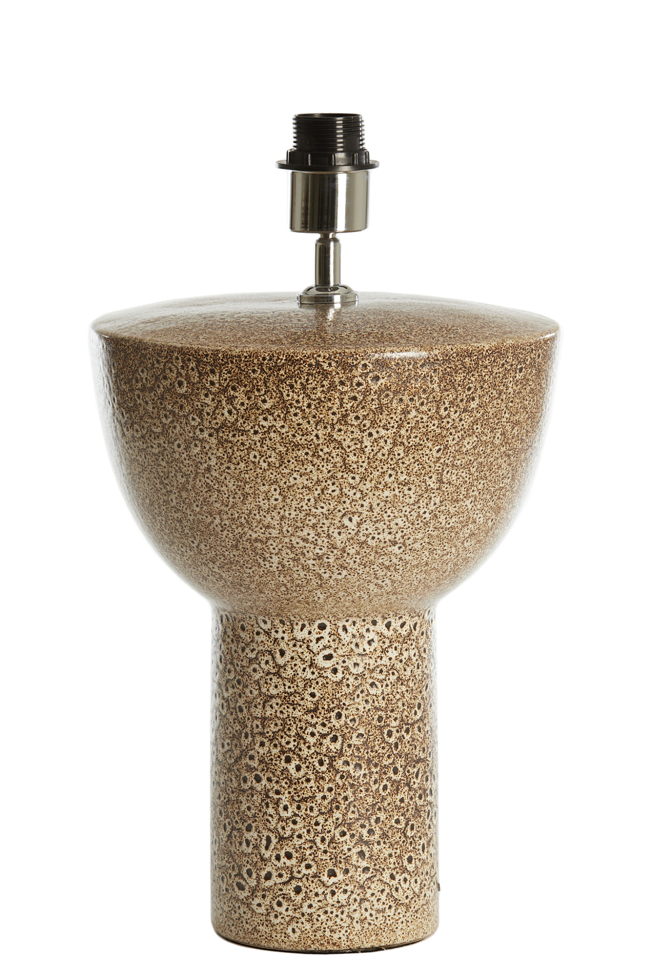 Piedestal de lampe en céramique tacheté brun Light & Living Yasur – Image 2