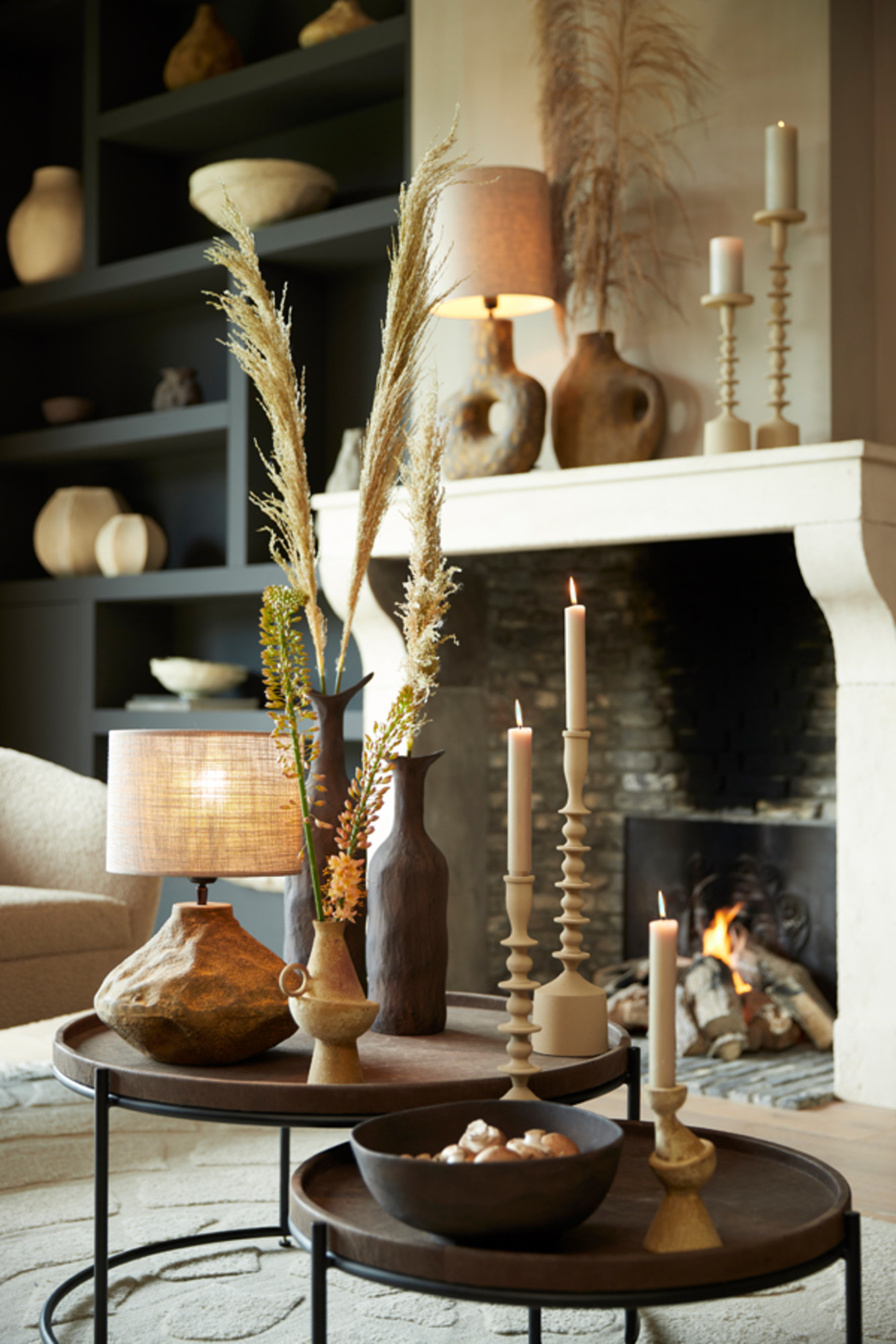 Lampe de table rustique brun Light & Living Marzoka – Image 4