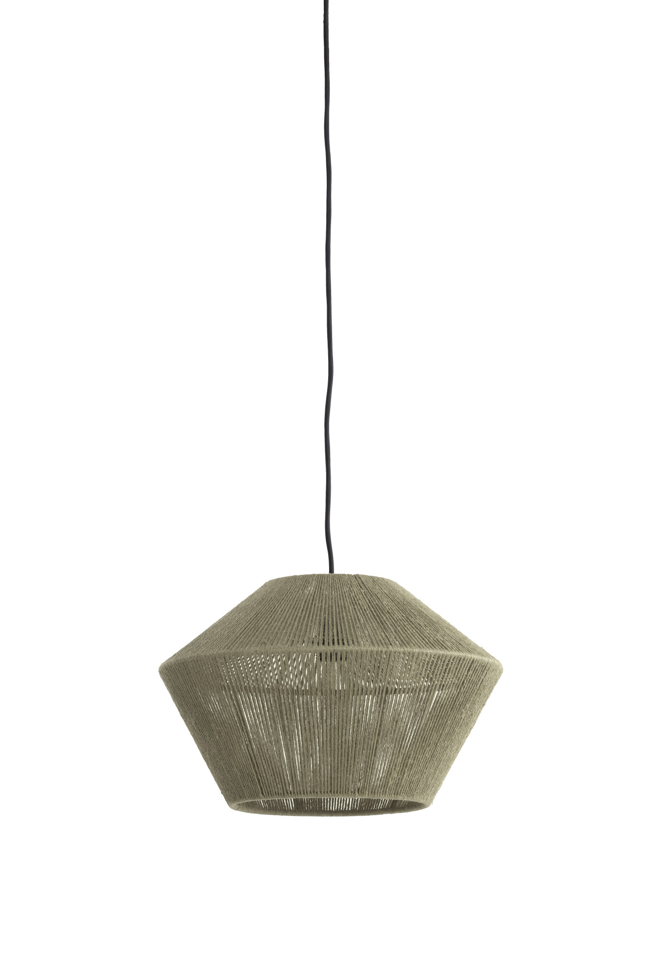 Suspension verte en tissu à forme géométrique Light & Living Fugia – Image 2