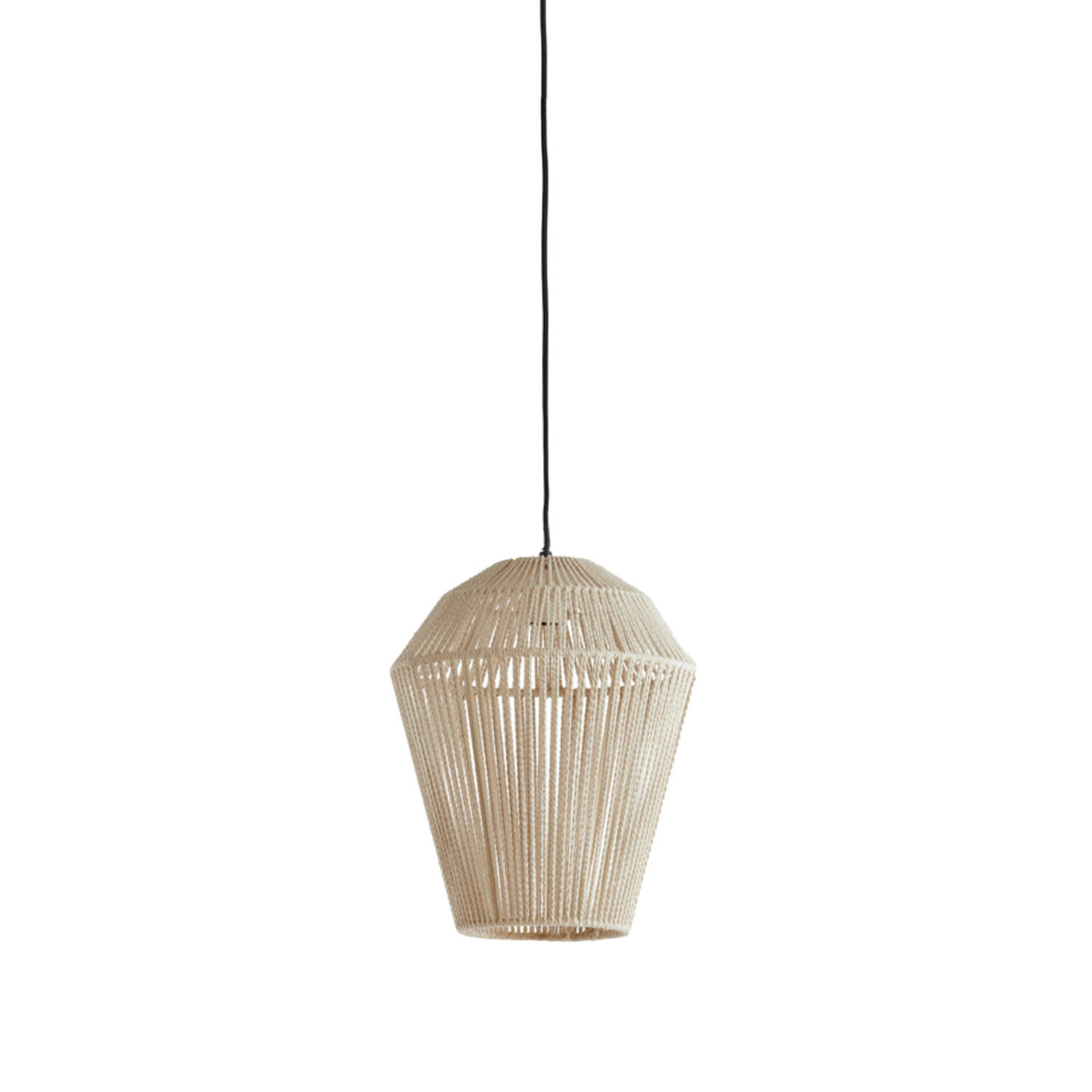 Suspension en tissu beige à ambiance chaleureuse Light & Living Deya