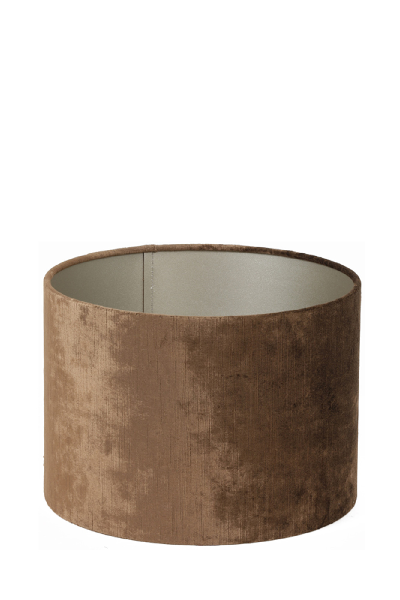 Abat-jour cylindrique en velours marron Light & Living Gemstone – Image 3