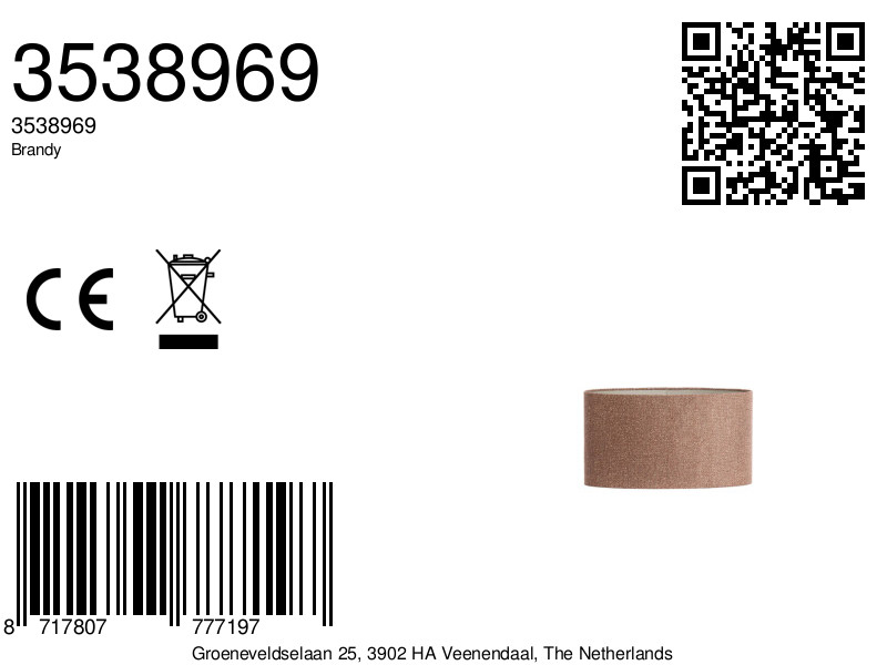 abat-jour en bronze en forme cylindrique Light & Living Brandy – Image 8