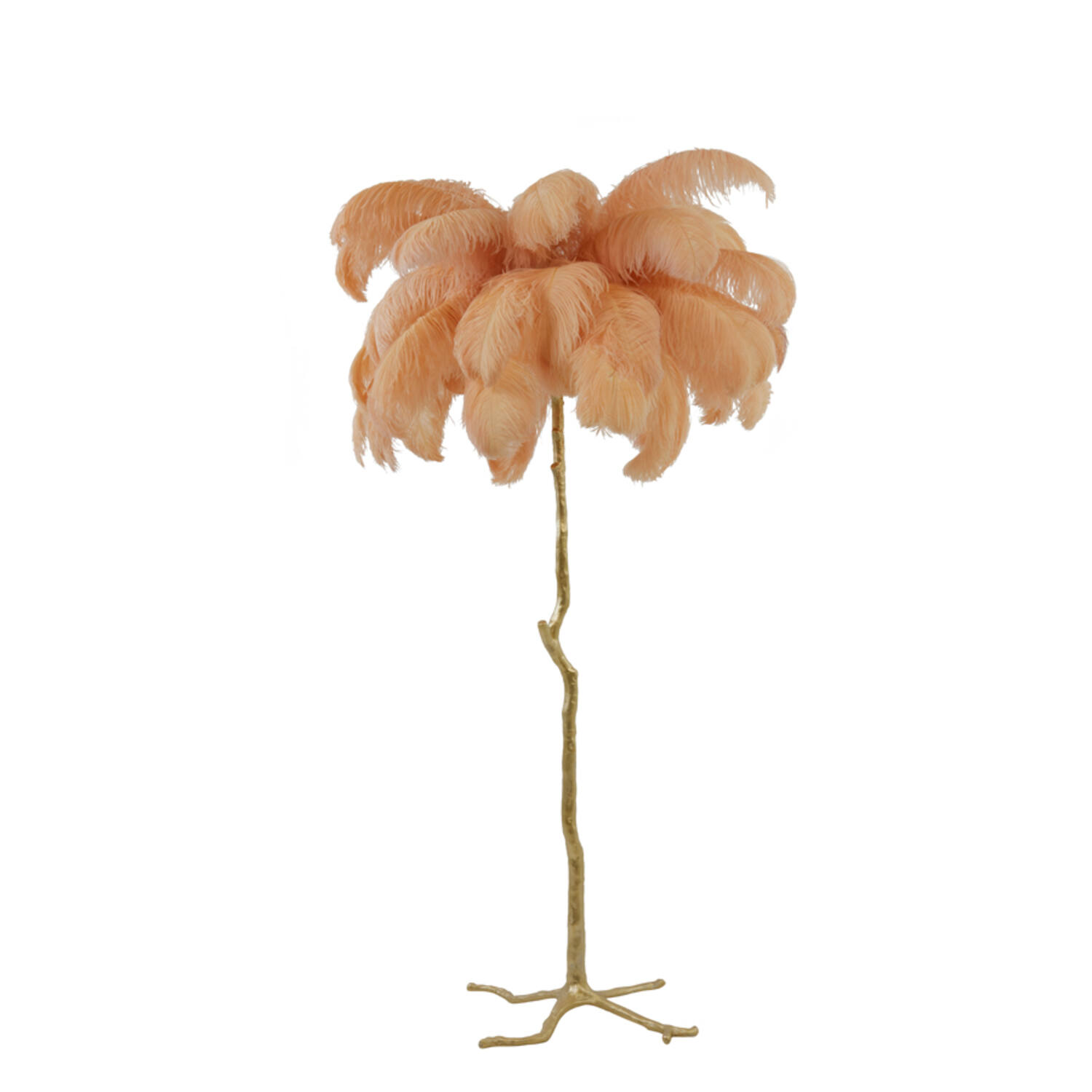 Lampadaire rose design à plumes Light & Living Feather