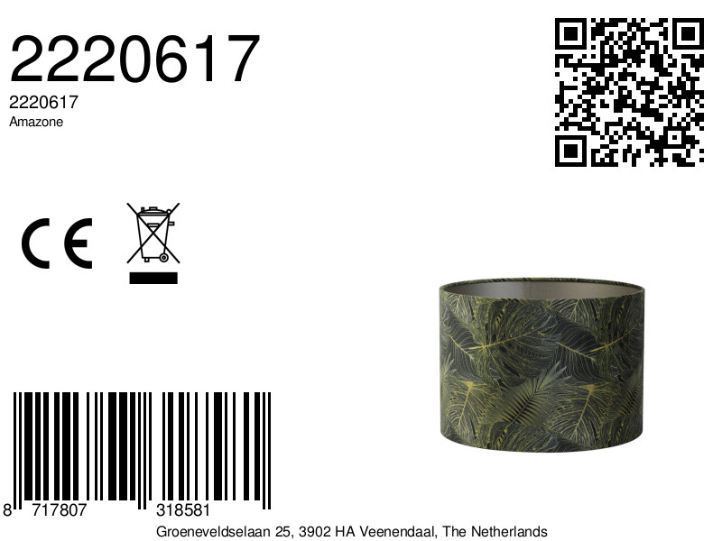 Abat-jour vert avec des feuilles Light & Living Amazone – Image 6