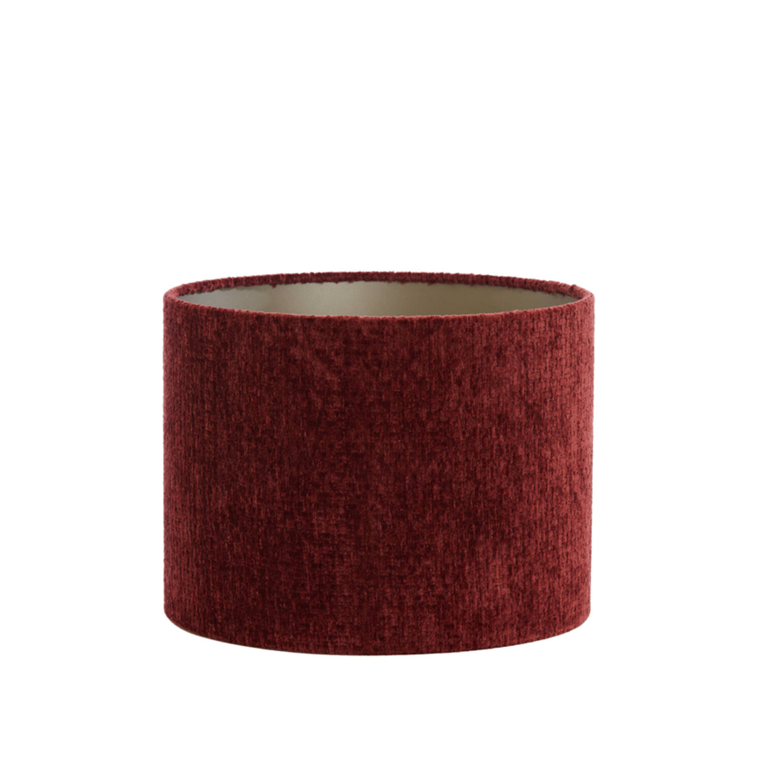 Abat-jour en tissu rouge de forme cylindrique Light & Living Ruby