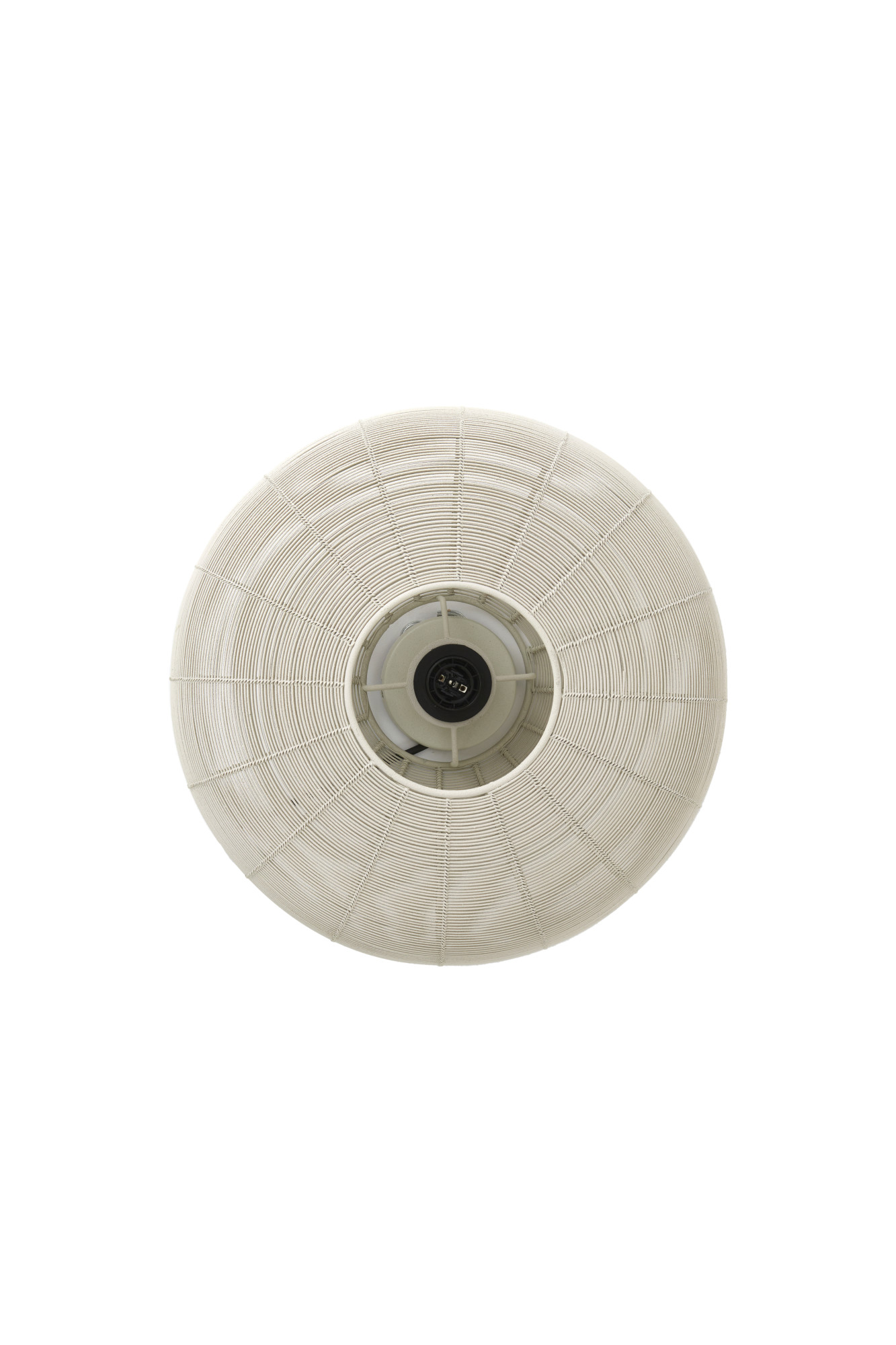 Suspension ronde beige avec abat-jour en fil métallique Light & Living Bahoto – Image 2