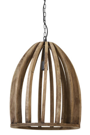 Alternative view of Suspension cage en bois naturel Light & Living Haranka