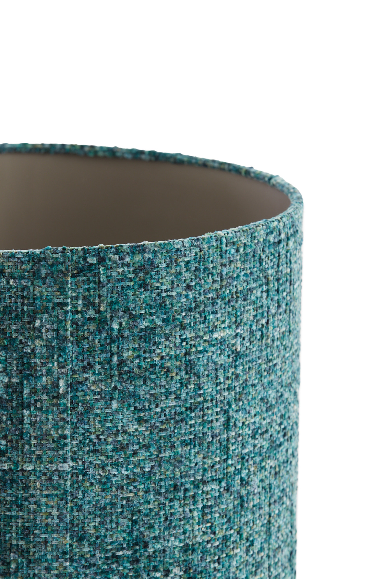Abat-jour en tissu turquoise en forme de cylindre Light & Living Osire – Image 4