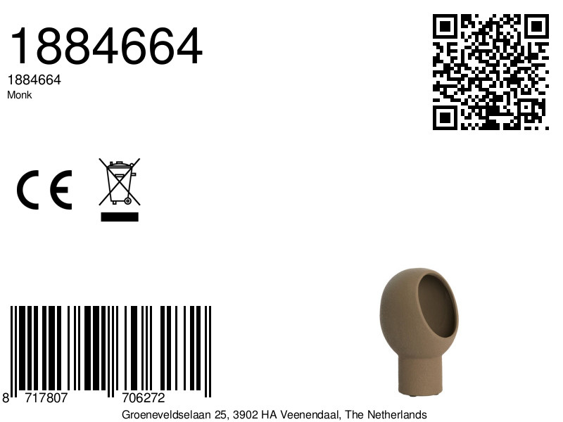 Lampe de table Light & Living Monk avec abat-jour sculptural brun – Image 9