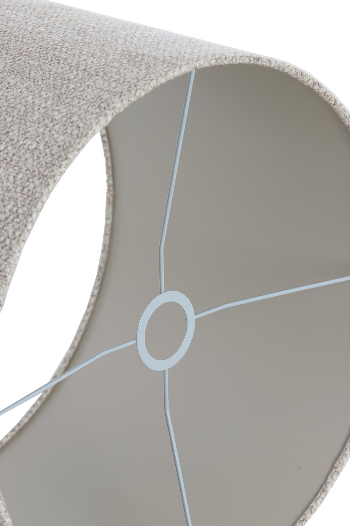 Ampoule en tissu beige de forme cylindrique Light & Living Brandy – Image 5