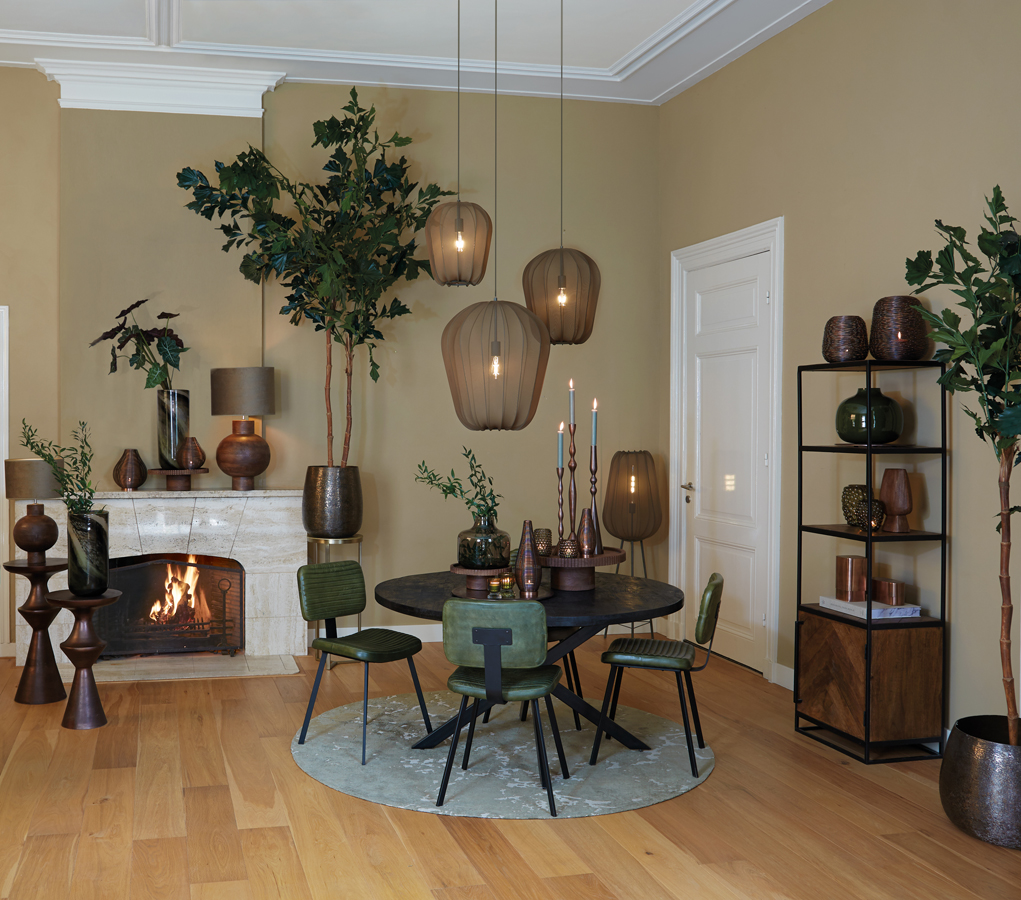 Suspension rétro verte à mailles fines Light & Living Plumeria – Image 6