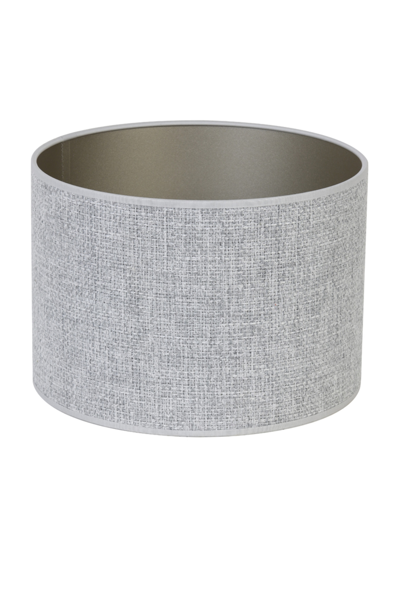 Abat-jour cylindrique en tissu gris Light & Living Saverna – Image 3