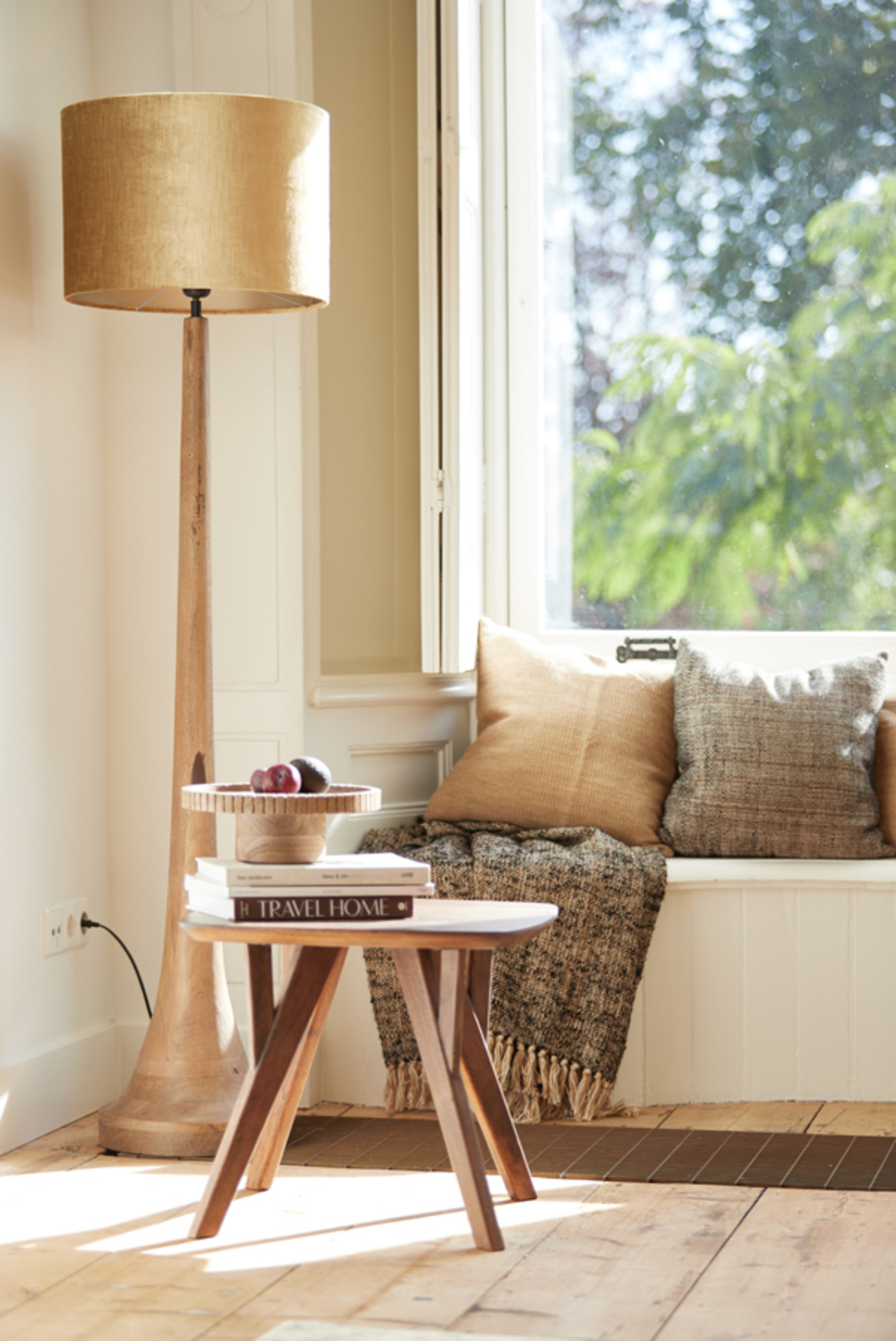 Piedestal en bois pour lampe design épuré Light & Living Jovany – Image 4