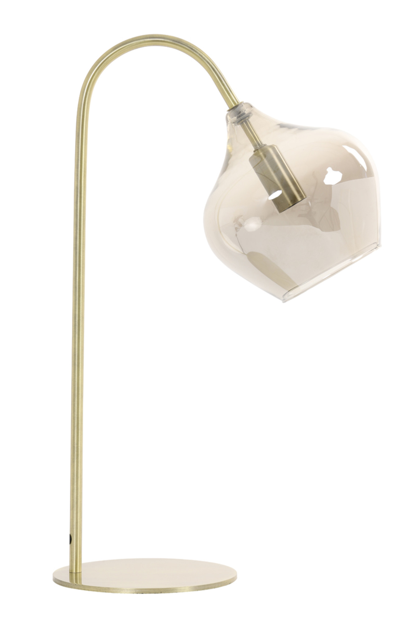 Lampe de table en verre de couleur dorée Light & Living Rakel – Image 2