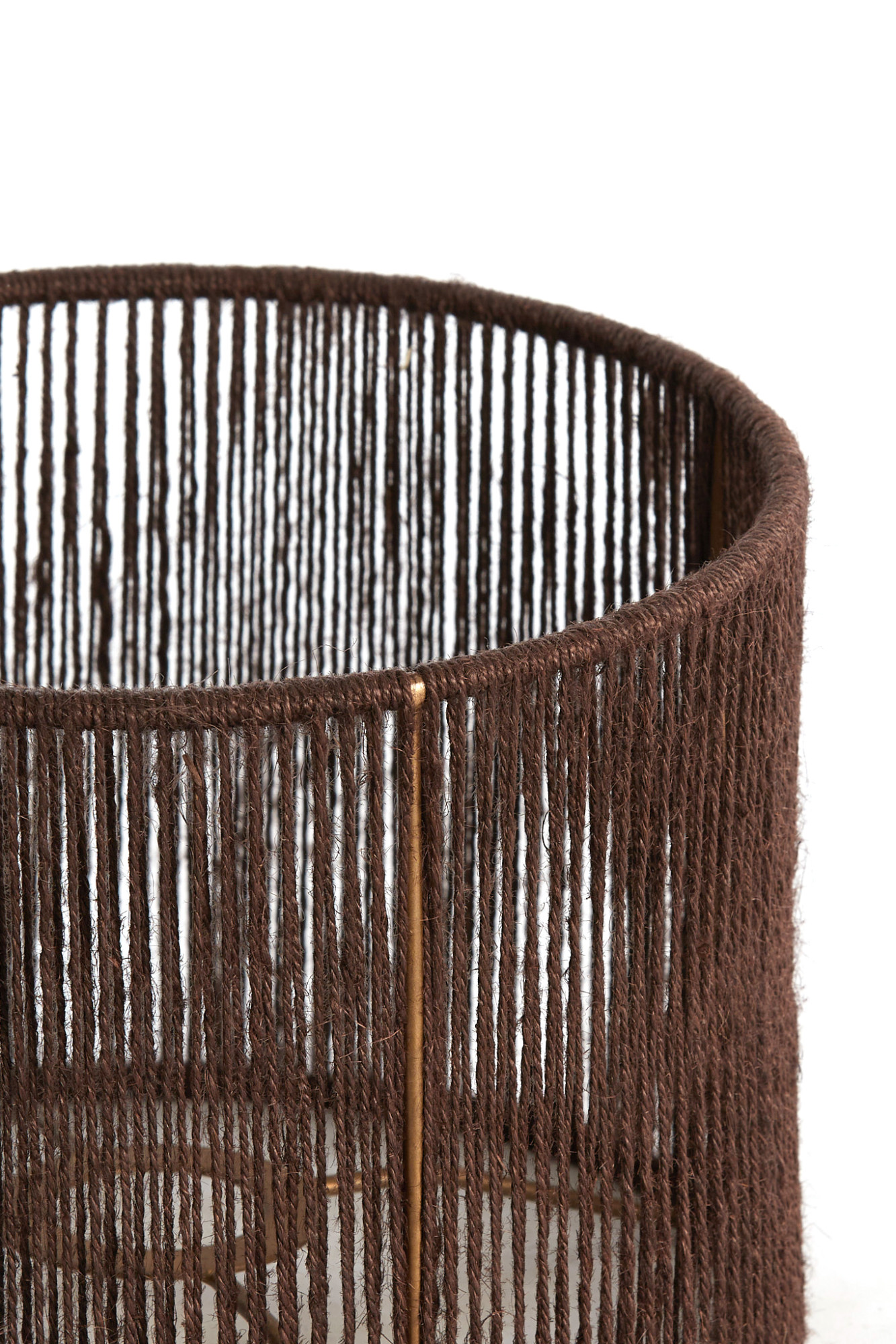 Abat-jour en fil de fer marron en forme cylindrique Light & Living Tossa – Image 4