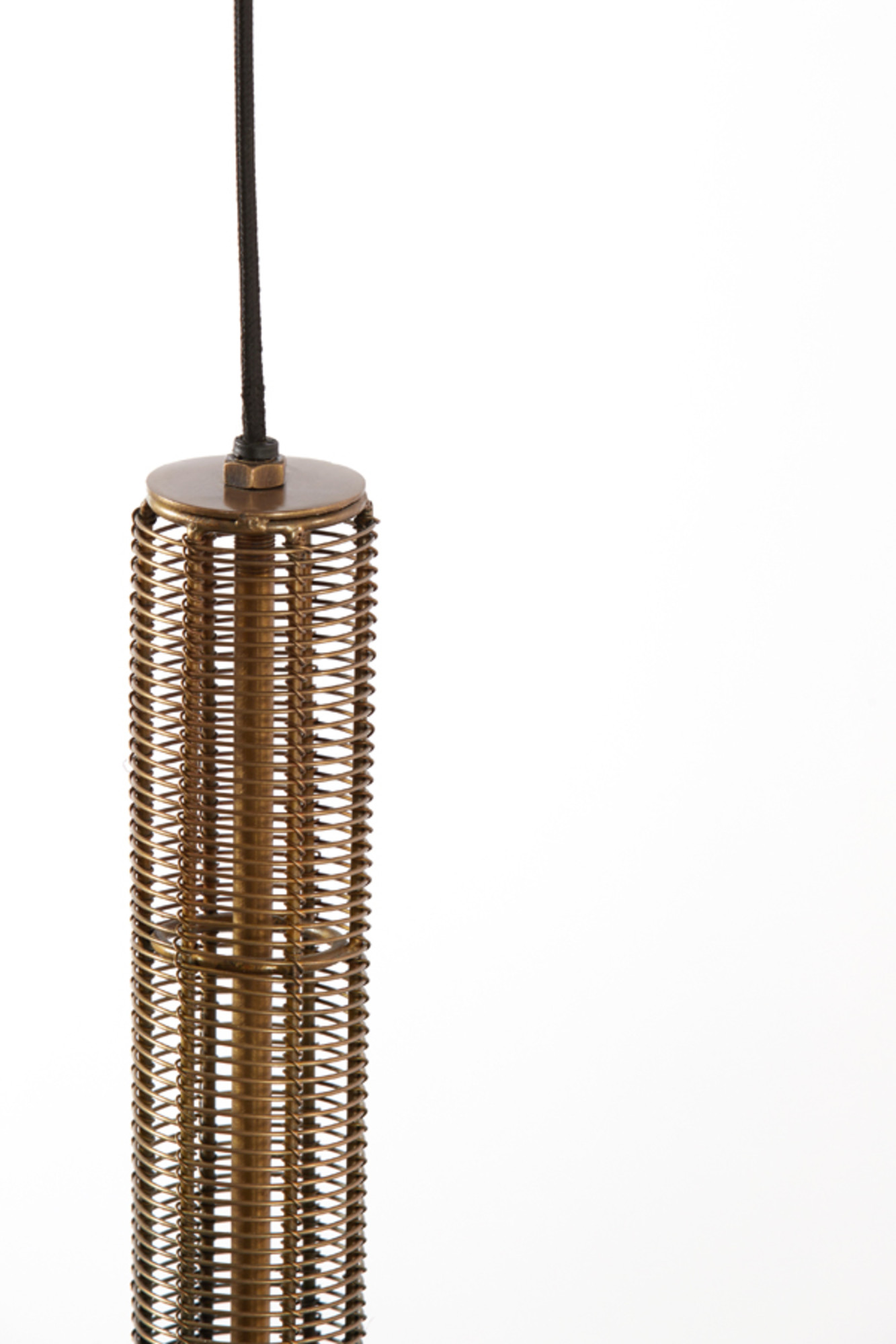 Suspension en rotin marron avec cadre métallique Light & Living Tartu – Image 7