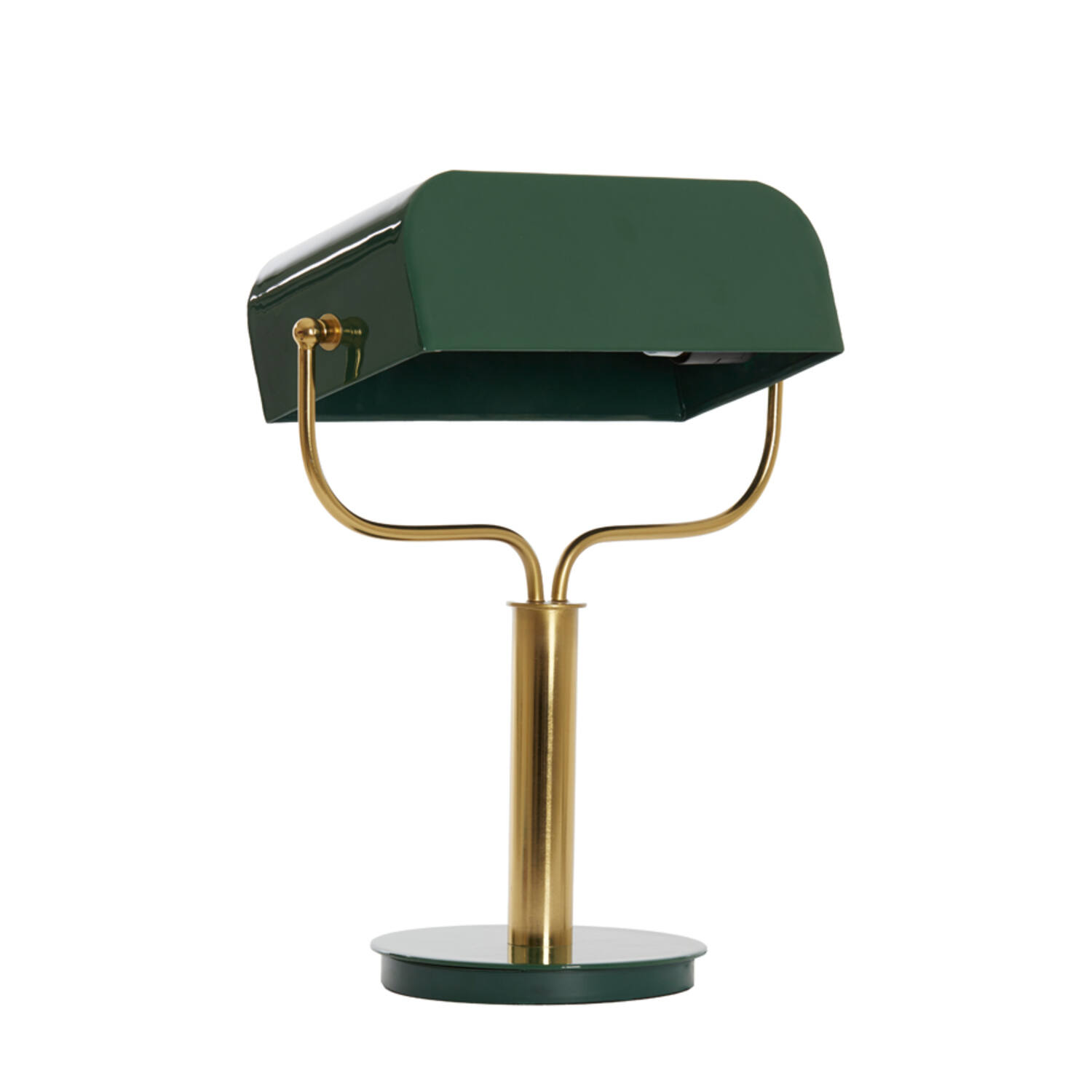 Lampe banquier en métal avec abat-jour vert Light & Living Ayer