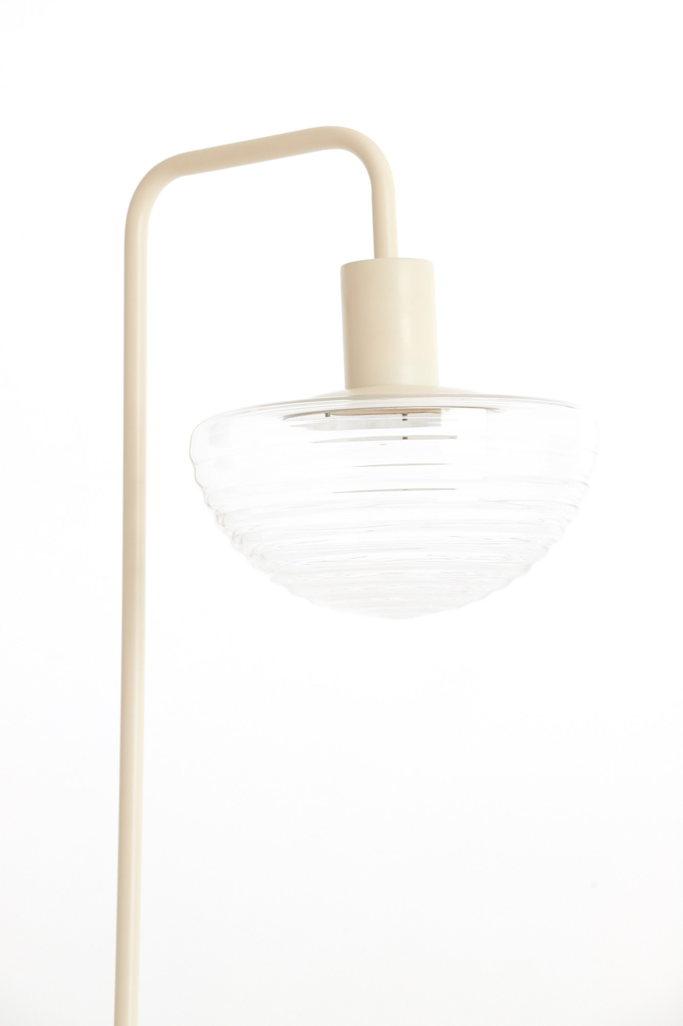 Lampe crème avec abat-jour en verre Light & Living Baylie – Image 4