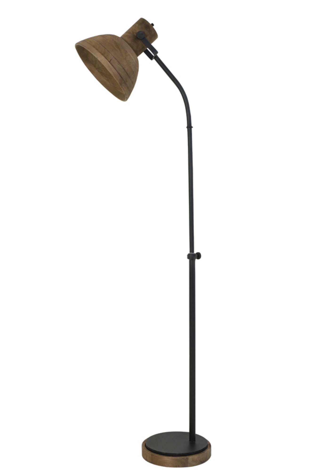 Lampadaire industriel en bois Light & Living Imbert – Image 5