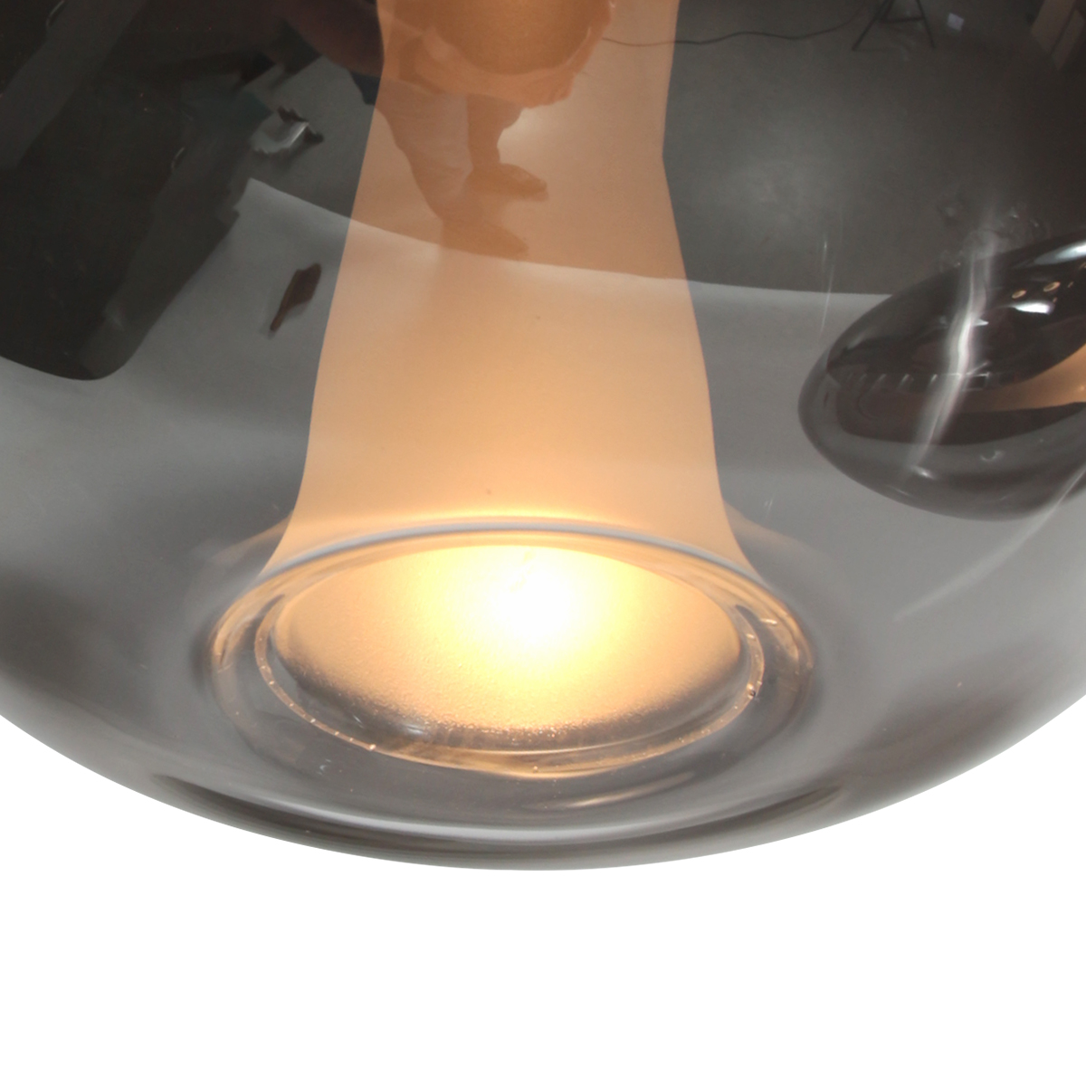 Suspension design noire avec 5 abat-jour en verre fumé Steinhauer Glimsy – Image 5