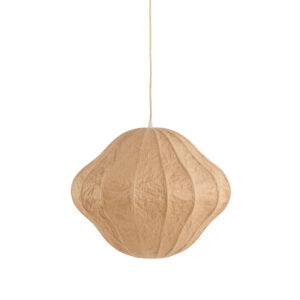 Suspension en papier beige à forme douce Light & Living Sukau