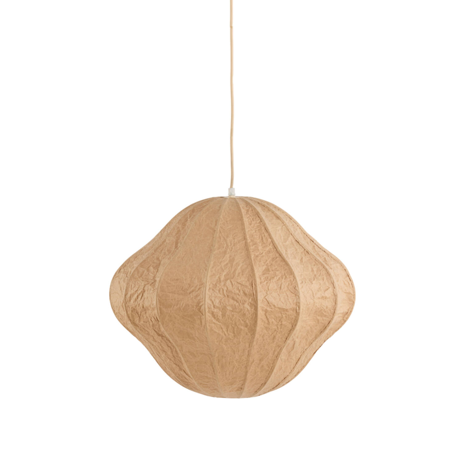 Suspension en papier beige à forme douce Light & Living Sukau