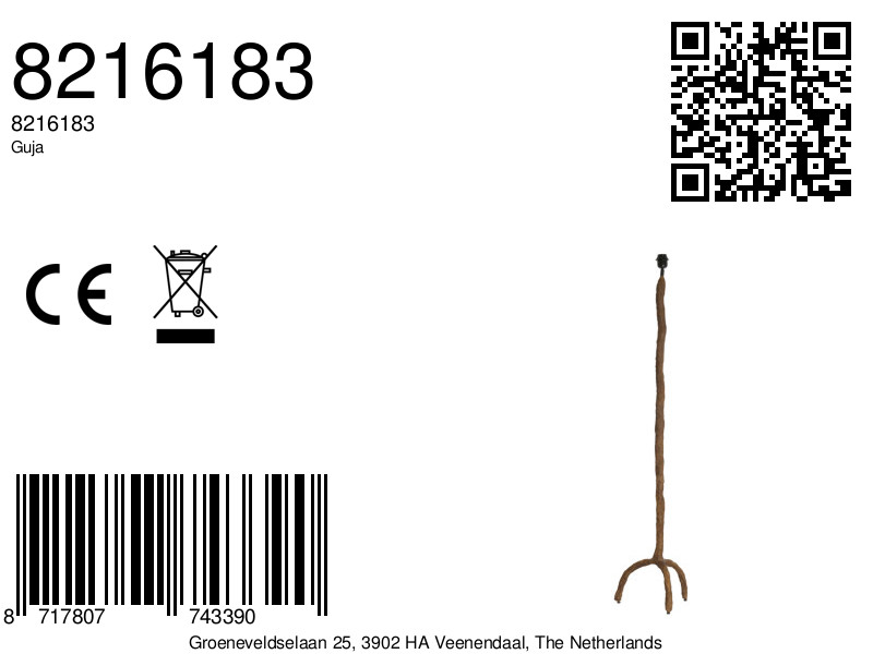 Lampadaire finition naturelle Light & Living Guja – Image 5