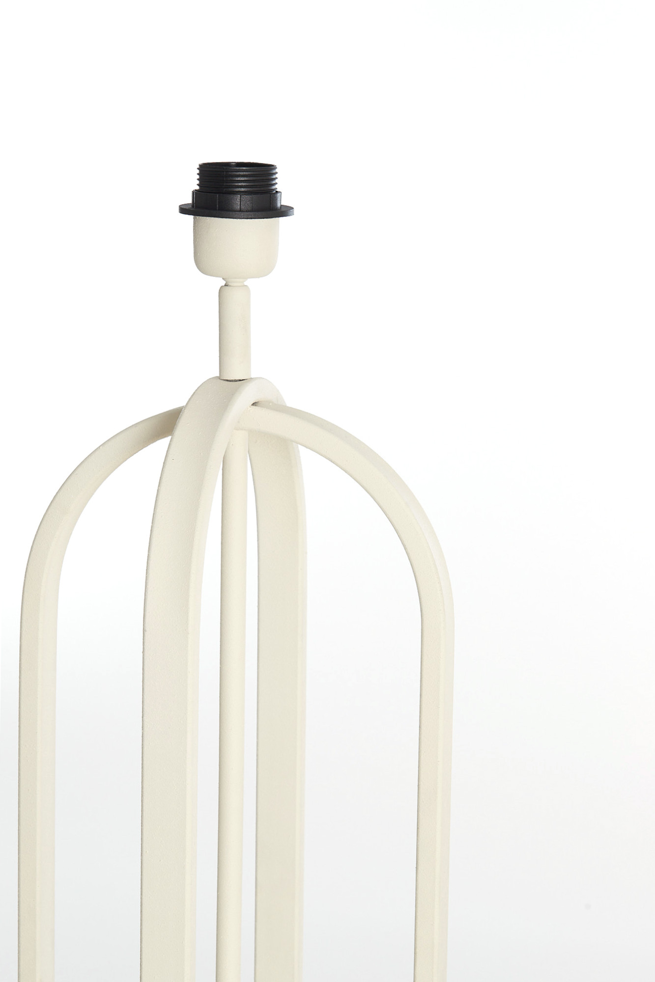 Piedestal de lampe en métal moderne blanche Light & Living Aster – Image 3