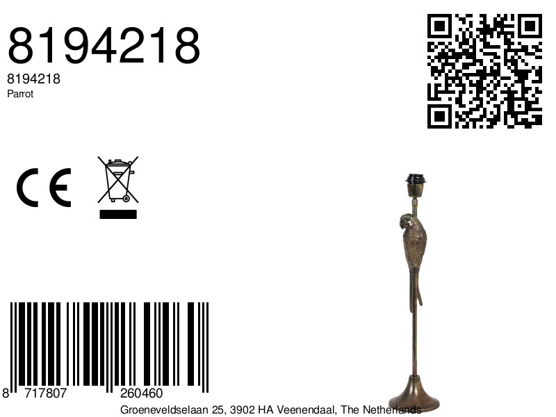 Lampe de table moderne Light & Living Parrot dans une teinte élégante – Image 7