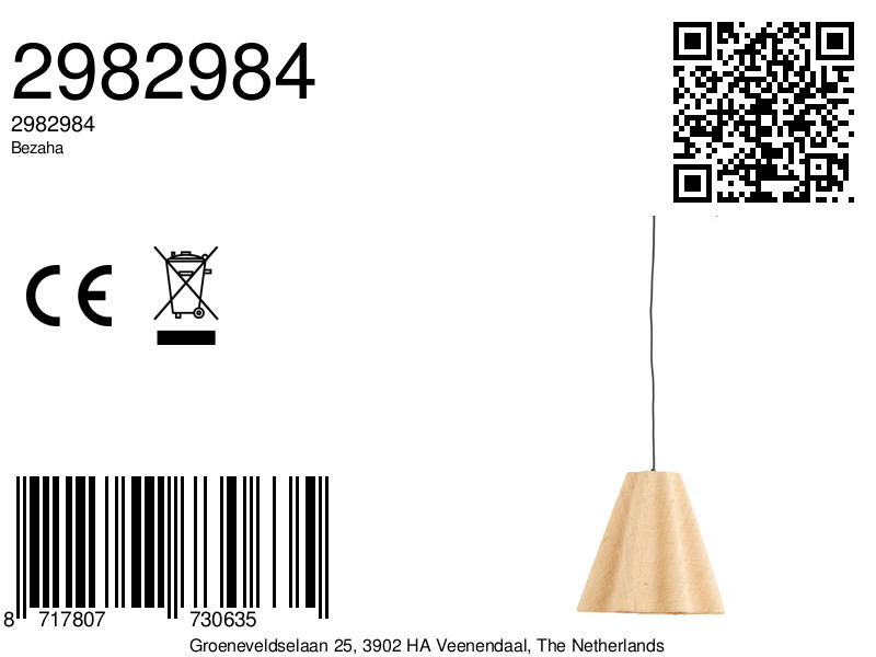 Suspension en osier forme conique Light & Living Bezaha – Image 7