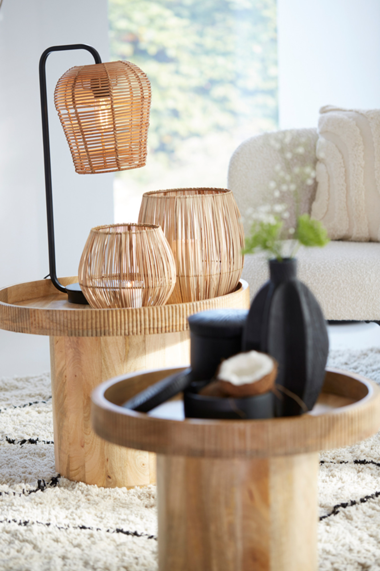 Piedestal de lampe noir moderne Light & Living Mareno – Image 5