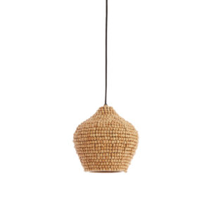 Suspension en perles de bois naturelle Light & Living Kalenga
