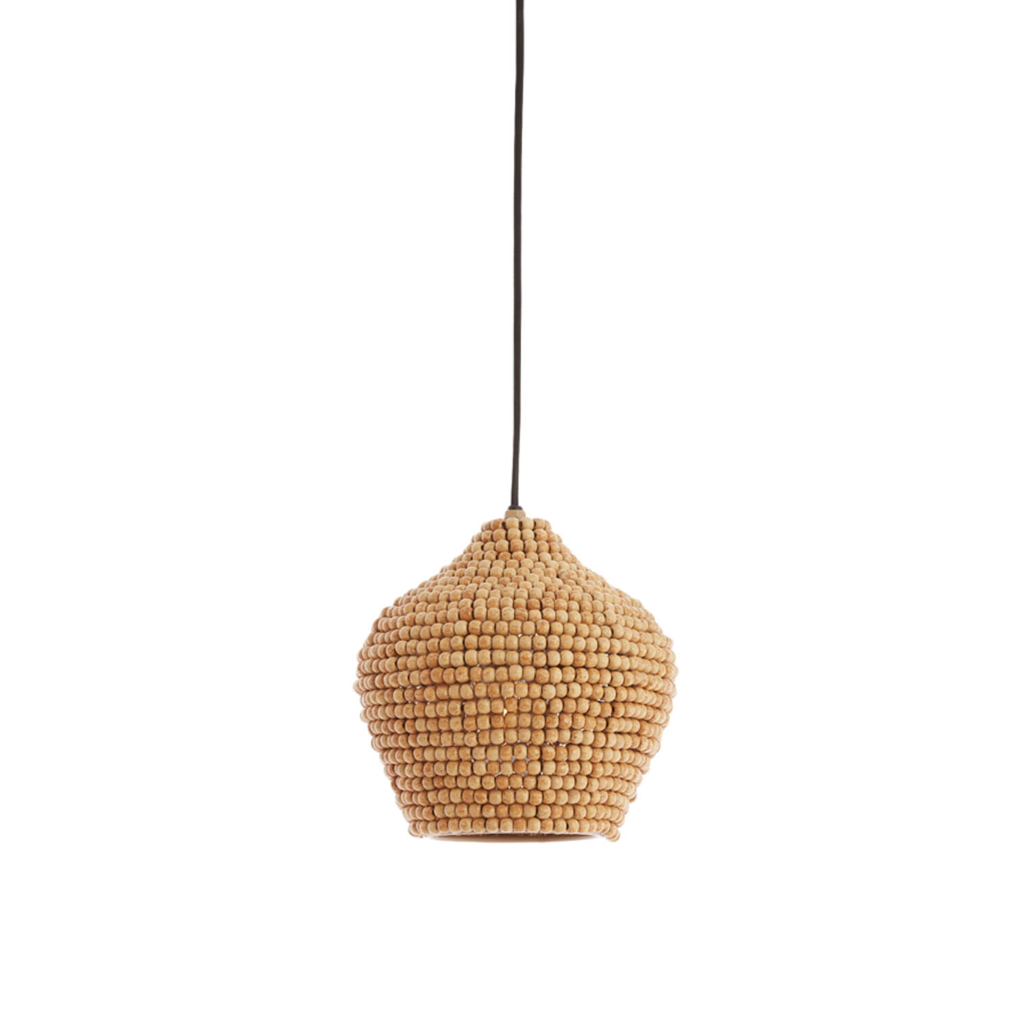 Suspension en perles de bois naturelle Light & Living Kalenga