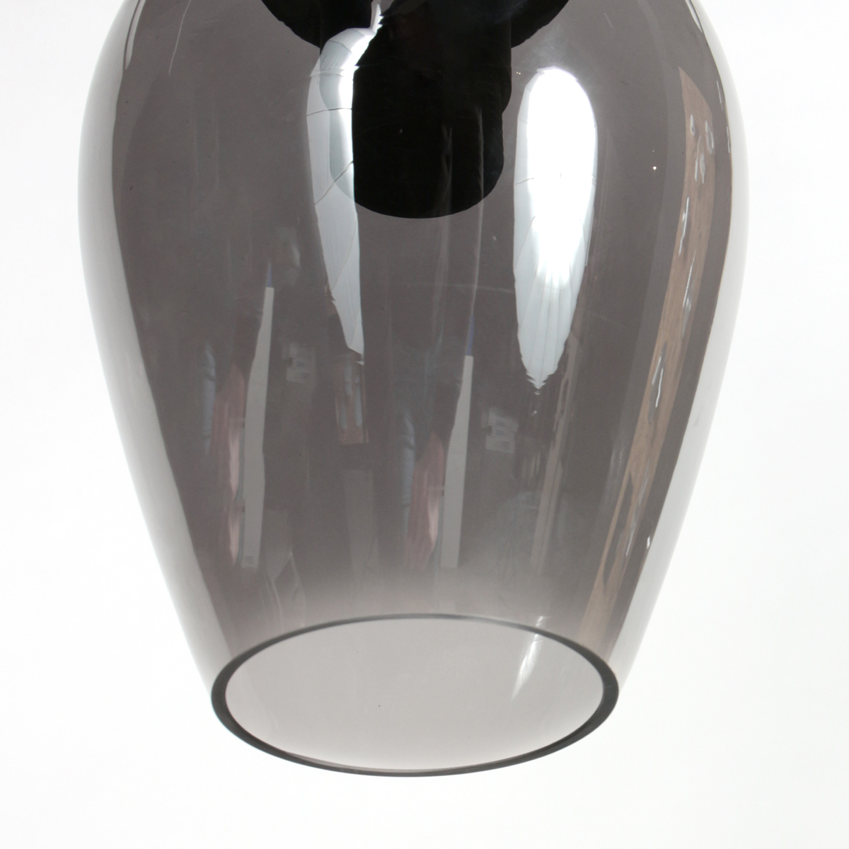 Suspension avec petit abat-jour goutte en verre fumé Mexlite HaloSwap – Image 8