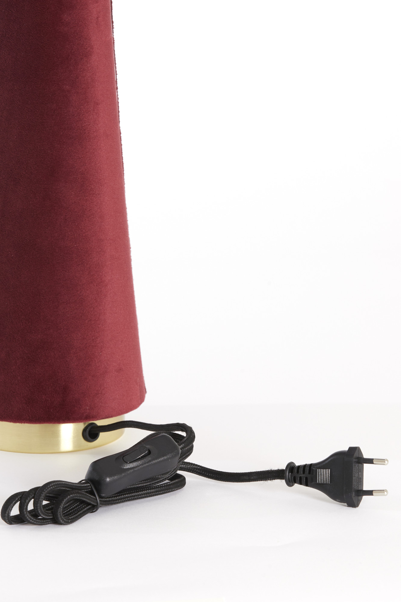 Lampe rouge en velours style rétro Light & Living Devia – Image 7