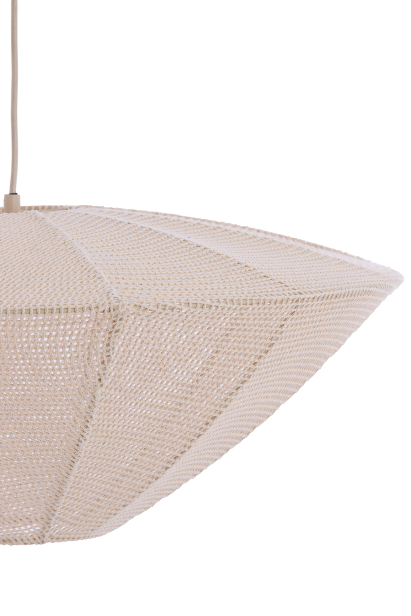 Suspension en tissu blanc tressé Light & Living Satilla – Image 3
