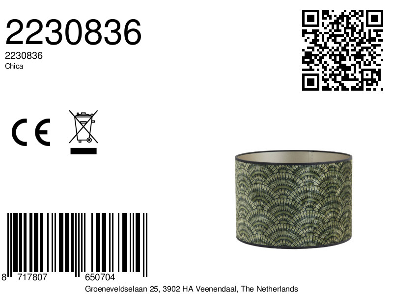 abat-jour Art Deco vert Light & Living Chica – Image 7