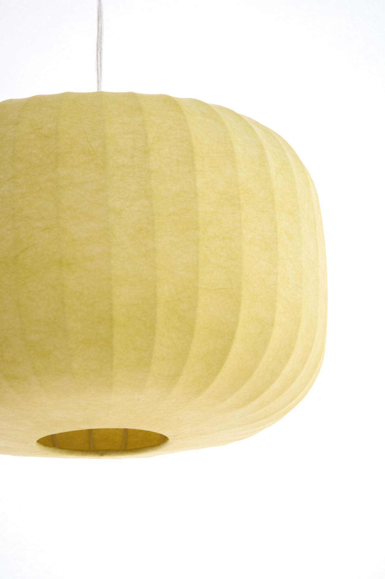 Suspension ovale en tissu jaune Light & Living Lexa – Image 5