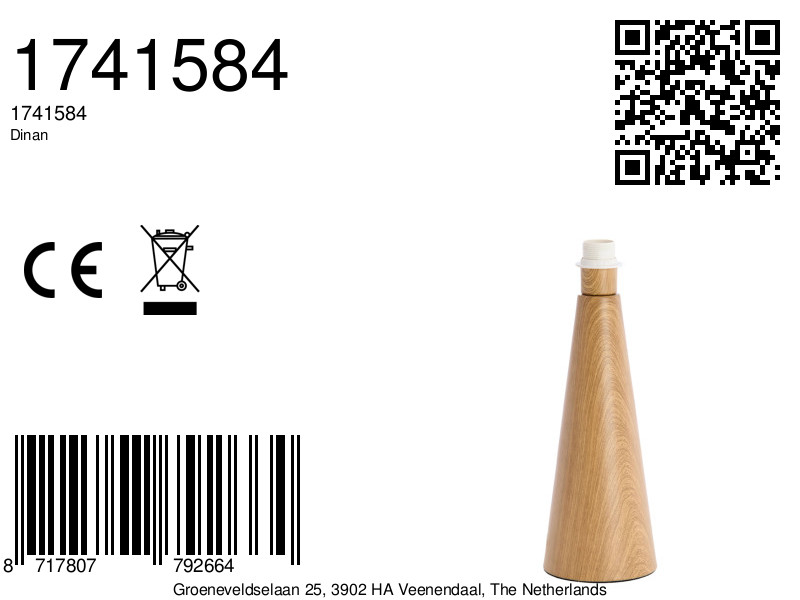 Pied de lampe en bois forme cône Light & Living Dinan – Image 5