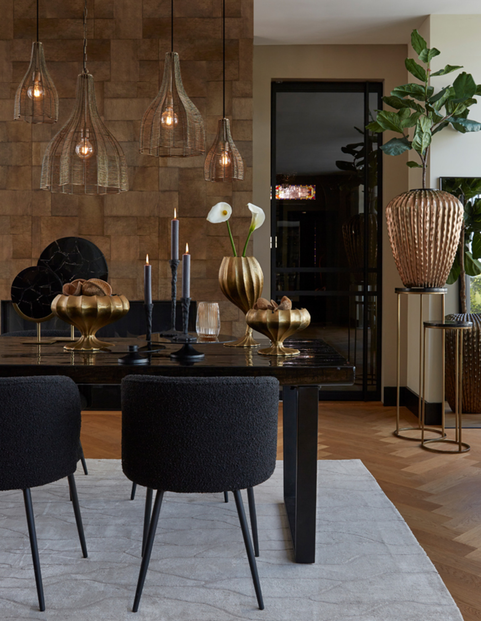 Suspension industrielle en fil métallique Light & Living Mariama – Image 4