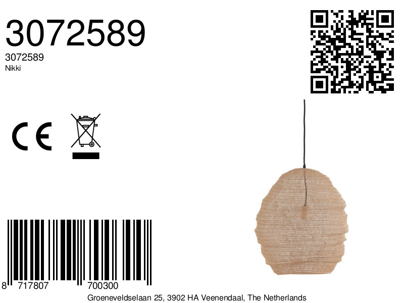 Suspension en rotin naturel Light & Living Nikki – Image 8