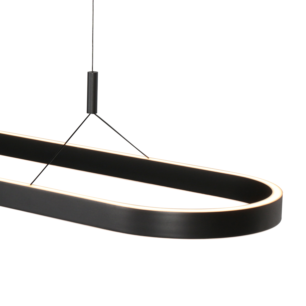 Suspension LED ovale noire avec éclairage haut et bas Steinhauer Mykty – Image 4