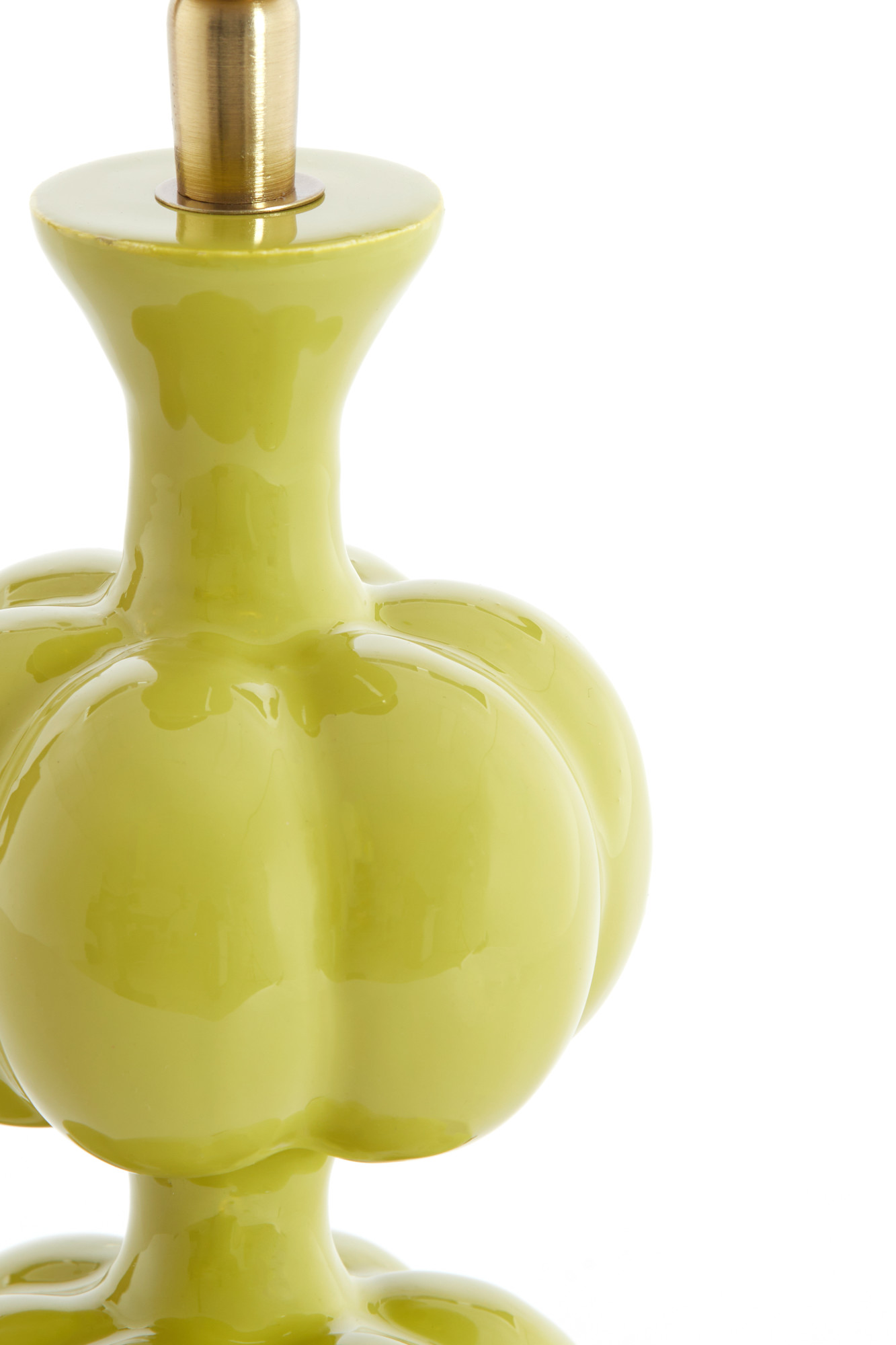 Pied de lampe jaune à boules en céramique Light & Living Caldas – Image 4