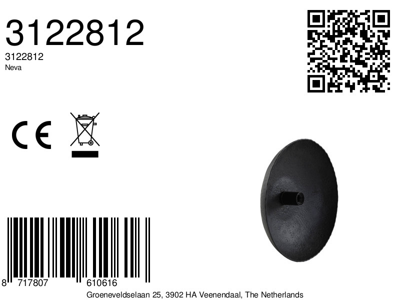 Abat-jour en métal noir Light & Living Neva – Image 8