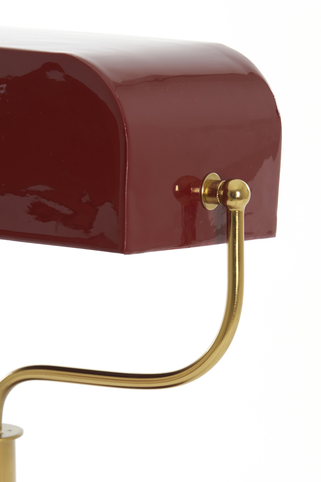 Lampe de table rouge Light & Living Ayer avec abat-jour de style banquier – Image 3